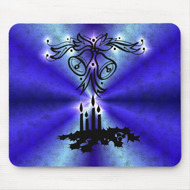 Advent, Christmas Magic on Blue Mouse Pad (Front)