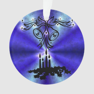 Advent, Christmas Magic on Blue Ornament