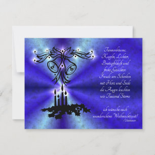 Advent, Weihnachten , Gedicht auf Deutsch RSVP Card