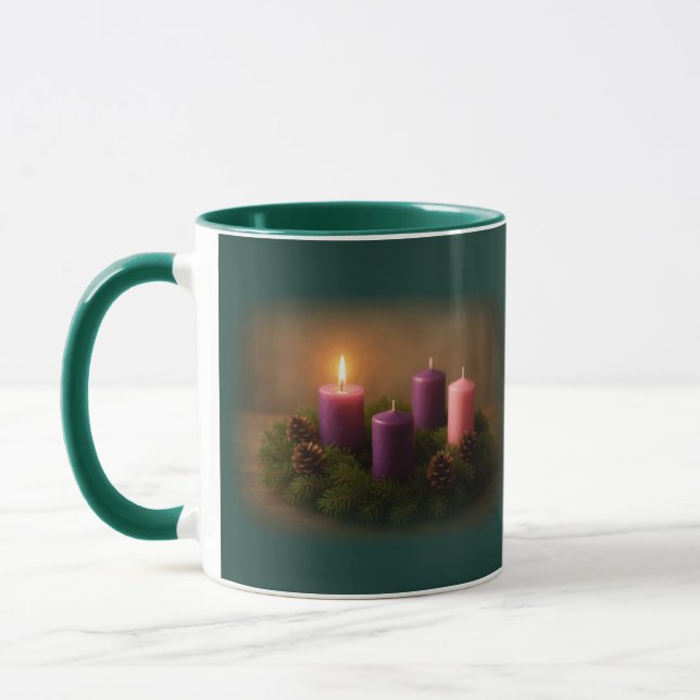 Advent Wreath – First Week of Advent Coffee Mug (Left)