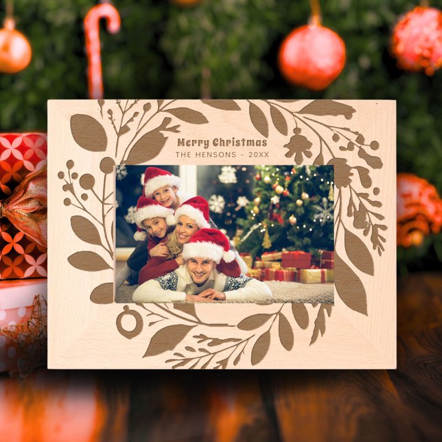 Advent Wreath Foliage Merry Christmas Family Etched Frames (Creator Uploaded)