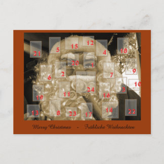 adventskalender mit nikolaus holiday postcard