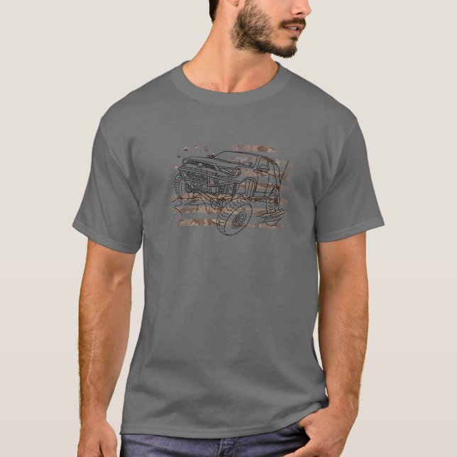 Adventure 101 4Runner Desert Camo Flag T-Shirt (Front)