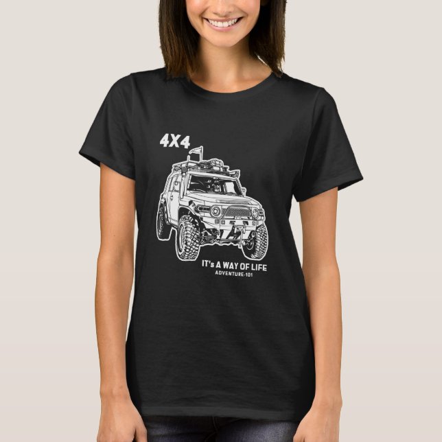 Adventure 101  FJ Cruiser 3 T-Shirt (Front)