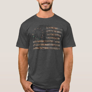 Adventure 101 FJ cruiser Camo US Flag 4wd T-Shirt