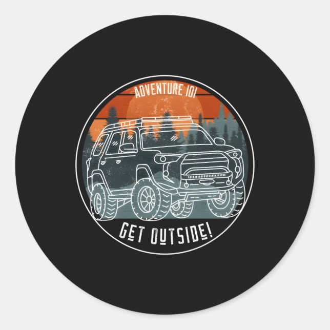 Adventure 101 Sundown 4Runner Classic Round Sticker (Front)