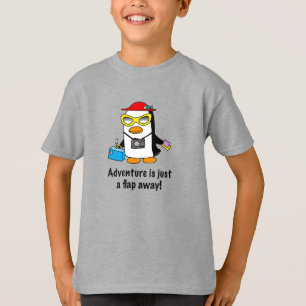 Adventure A Flap Away Tourist Penguin T-Shirt