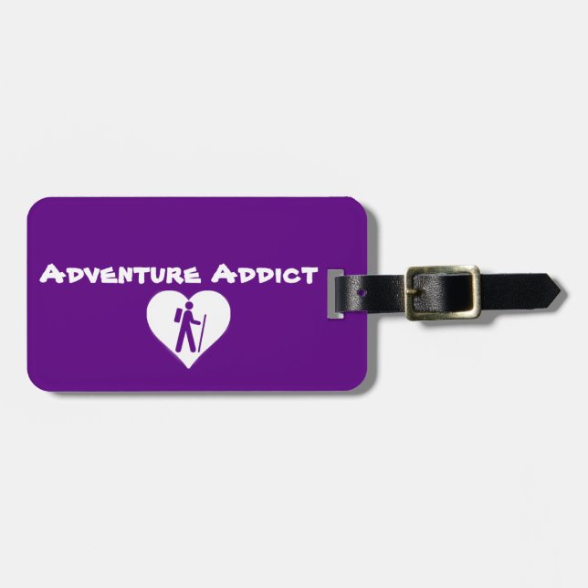 "Adventure Addict" Luggage Tag (Front Horizontal)