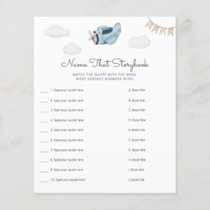 Adventure Aeroplane Baby Shower Name That Storyboo