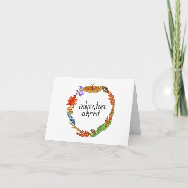Adventure Ahead Greeting Card (Front)