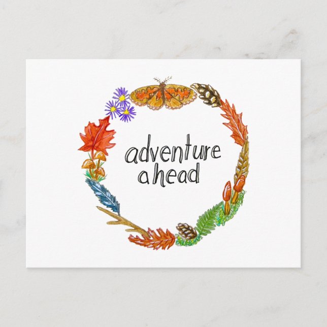 Adventure Ahead Postcard (Front)
