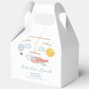 Adventure Airplane Hot Air Balloon Baby Shower Favour Box