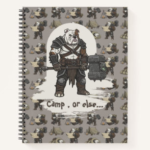 adventure American Bulldog gladiator dog T-Shirt Notebook