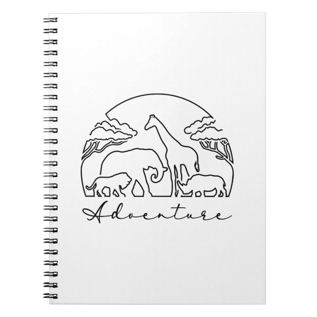 Adventure and Safari in Africa Notebook (Front)