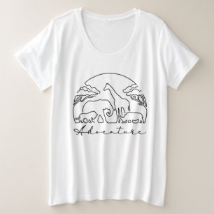 Adventure and Safari in Africa Plus Size T-Shirt