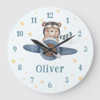 Adventure Aviation Cute Bear Blue Plane