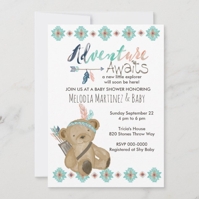 Adventure Await Baby Shower Invitation (Front)