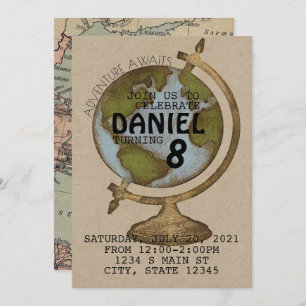 Adventure Await Birthday Invitation