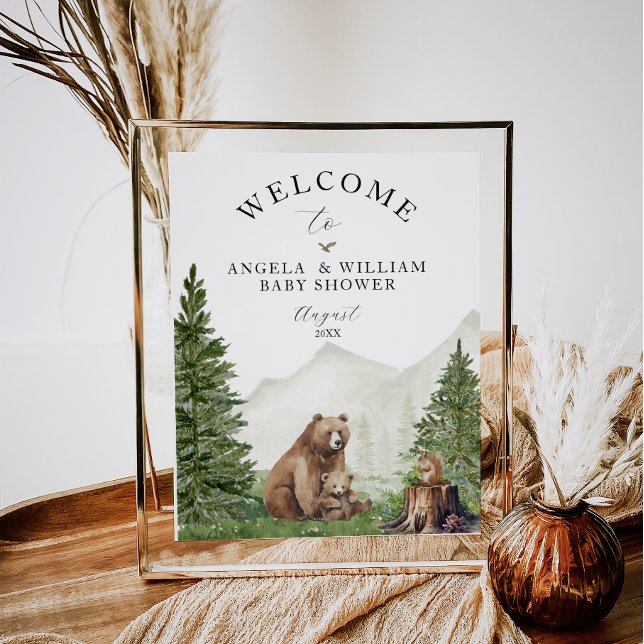 Adventure Await Gender Neutral Baby Shower Welcome Poster (Creator Uploaded)