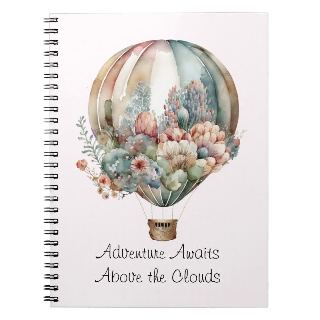 Adventure Awaits Above the Clouds Notebook (Front)