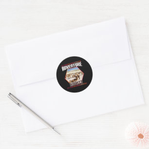Adventure Awaits - Alpaca Llama Travel  Classic Round Sticker