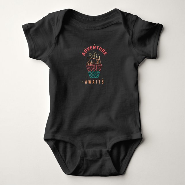 Adventure Awaits Baby Bodysuit (Front)