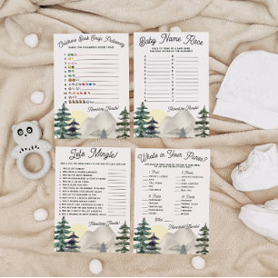 Adventure Awaits! Baby Name Race Baby Shower Game