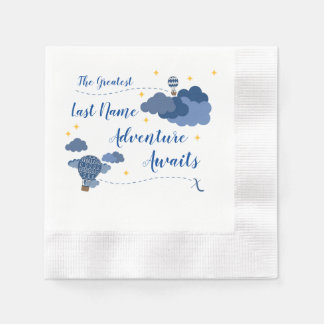 Adventure Awaits Baby Shower Design Napkin