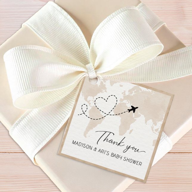 Adventure Awaits Baby Shower Favour Tags (Thank You Tag)