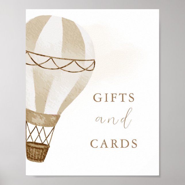 Adventure Awaits Baby Shower | Gifts & Cards Poster (Front)