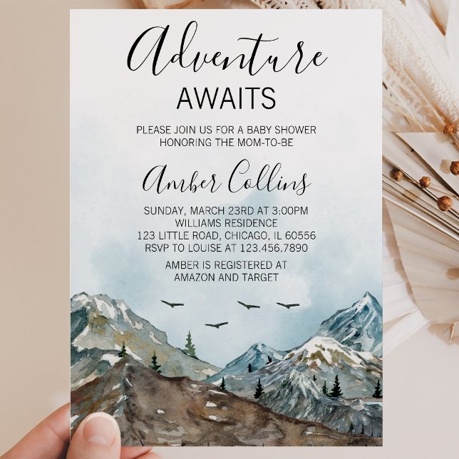 Adventure Awaits Baby Shower Invitation (Creator Uploaded)