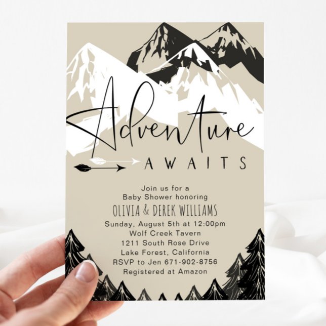 Adventure Awaits Baby Shower  Invitation (Creator Uploaded)