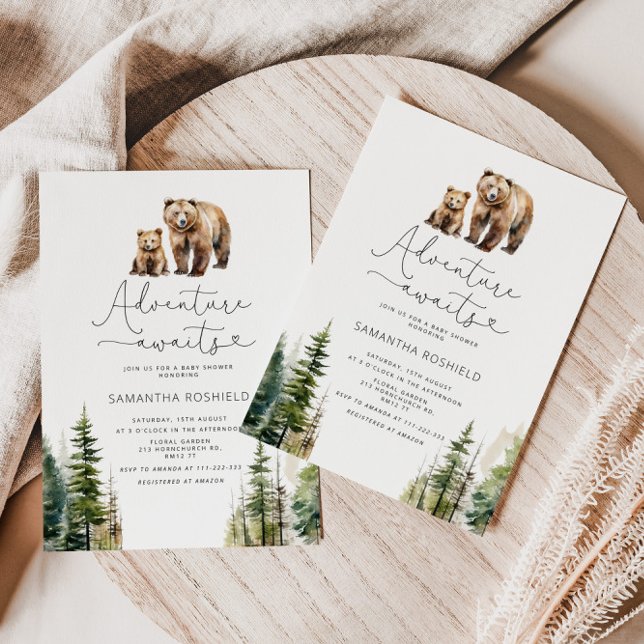 Adventure awaits baby shower invitation (Creator Uploaded)