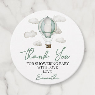 Adventure Awaits Baby Shower Round Favour Tags