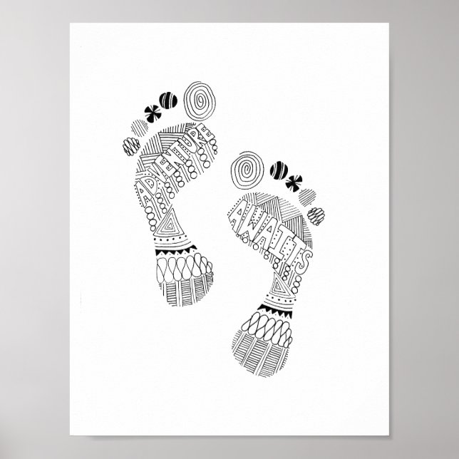 Adventure Awaits Barefoot Poster (Front)