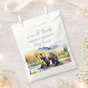 Adventure awaits bear baby shower thank you favour bags