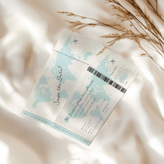 Adventure awaits boarding pass invitation