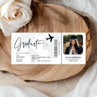 Adventure Awaits Boarding Pass Photo Graduation