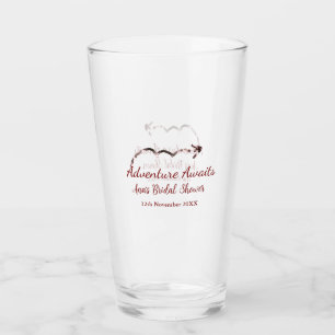 Adventure awaits bridal shower add name arrow marr glass