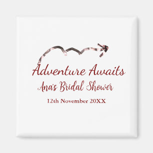 Adventure awaits bridal shower add name arrow marr magnet