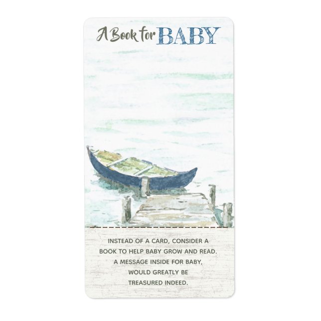 Adventure Awaits Canoe Book for Baby Shower (Front)
