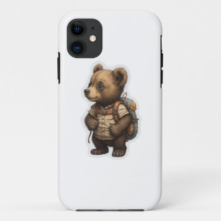 Adventure Awaits: Cute Bear Backpack Case-Mate iPhone Case