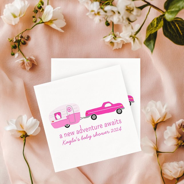 Adventure Awaits Cute Truck & Trailer BABY SHOWER Napkin (Adventure Awaits Cute Truck & Trailer BABY SHOWER Napkins
)