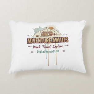 Adventure Awaits  Decorative Cushion