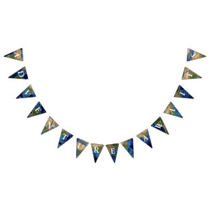 Adventure Awaits Earth Globe World Map Bunting