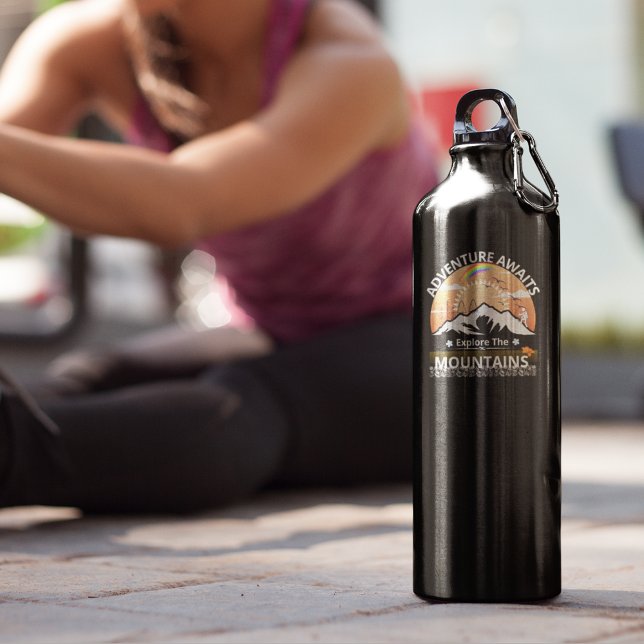  "Adventure Awaits-Explore the mountains" design 710 Ml Water Bottle (Creator Uploaded)