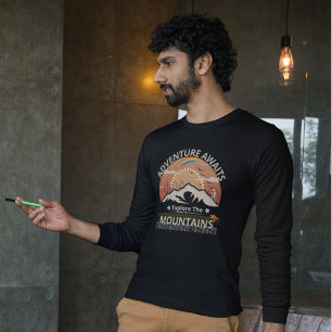 "Adventure Awaits-Explore the mountains" design T-Shirt