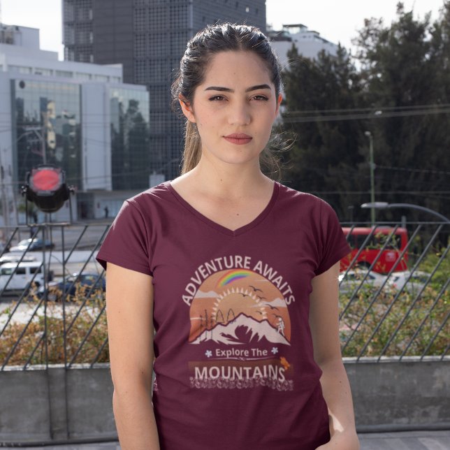  "Adventure Awaits-Explore the mountains" design T-Shirt (Creator Uploaded)