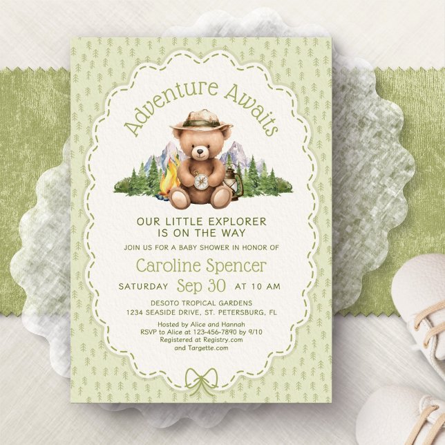 Adventure Awaits Explorer Baby Shower Invitation (Creator Uploaded)