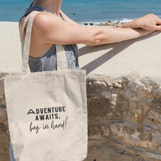 Adventure Awaits Explorer Traveler Globetrotter Tote Bag
